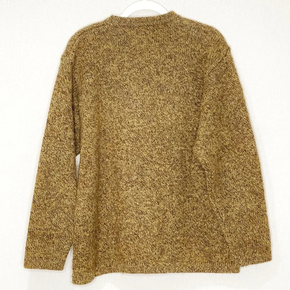 Woolrich Women’s Wool Blend Crewneck Sweater Size Large Saddle Mix Brown - Picture 2 of 6